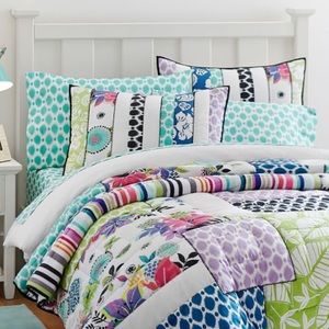 Pottery Barn Teen Tropical Gardens Patchwork Quilt